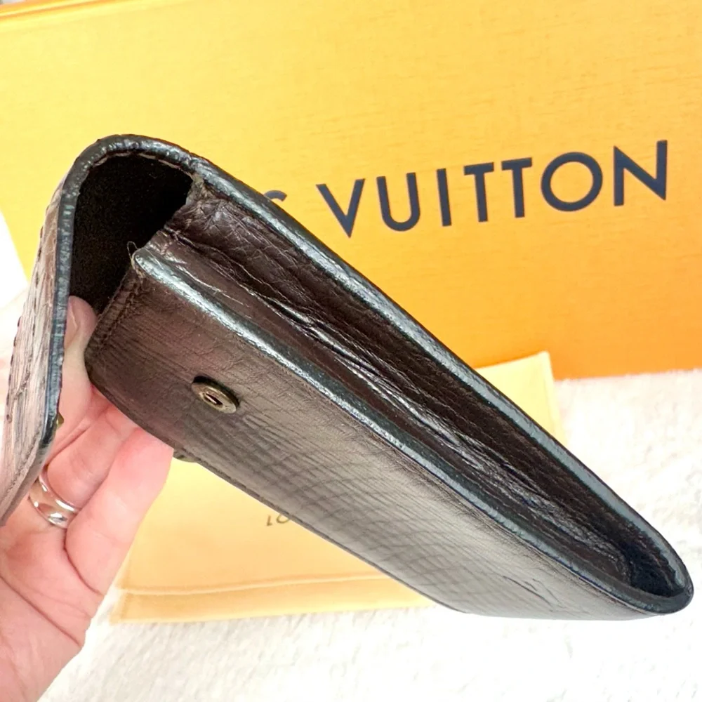 Louis Vuitton brown soft leather card ID holder keychain pouch - Picture 7 of 14